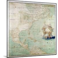 Map of the Northern Section of North America-Abbott Claude Bernou-Mounted Giclee Print