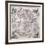 Map of the Northern Sky with Representations of the Constellations, Decorated With-Albrecht Dürer-Framed Giclee Print