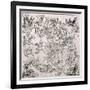 Map of the Northern Sky with Representations of the Constellations, Decorated With-Albrecht Dürer-Framed Giclee Print