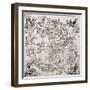 Map of the Northern Sky with Representations of the Constellations, Decorated With-Albrecht Dürer-Framed Giclee Print
