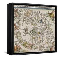 Map of the Northern Sky-Albrecht Dürer-Framed Stretched Canvas