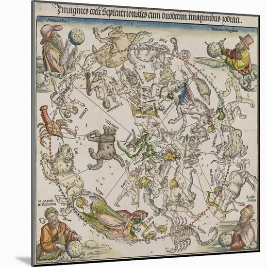 Map of the Northern Sky-Albrecht Dürer-Mounted Giclee Print