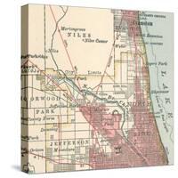 Map of the Northside of Chicago (C. 1900), Maps-Encyclopaedia Britannica-Stretched Canvas