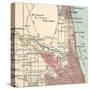 Map of the Northside of Chicago (C. 1900), Maps-Encyclopaedia Britannica-Stretched Canvas