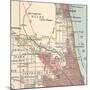 Map of the Northside of Chicago (C. 1900), Maps-Encyclopaedia Britannica-Mounted Art Print