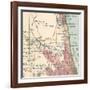 Map of the Northside of Chicago (C. 1900), Maps-Encyclopaedia Britannica-Framed Art Print