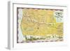 Map of the Old Oregon Trail-American School-Framed Giclee Print