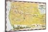 Map of the Old Oregon Trail-American School-Mounted Giclee Print