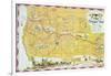 Map of the Old Oregon Trail-American School-Framed Giclee Print