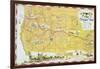 Map of the Old Oregon Trail-American School-Framed Giclee Print