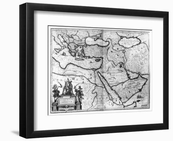 Map of the Ottoman Empire, from the "Atlas Novus"-Joannes Jansson-Framed Premium Giclee Print