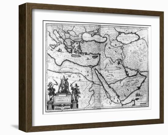 Map of the Ottoman Empire, from the "Atlas Novus"-Joannes Jansson-Framed Giclee Print