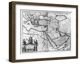 Map of the Ottoman Empire, from the "Atlas Novus"-Joannes Jansson-Framed Giclee Print