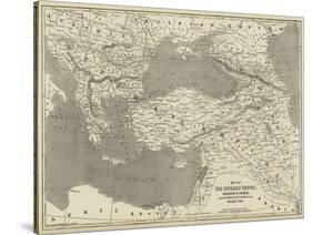 Map of the Ottoman Empire, Kingdom of Greece, and the Russian Provinces on the Black Sea-John Dower-Stretched Canvas