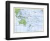 Map of the Pacific Island Groups, 1800s-null-Framed Giclee Print