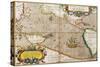 Map of the Pacific Ocean from 'Theatrum Orbis Terrarum' Originally Executed in 1570, 1606-Abraham Ortelius-Stretched Canvas