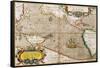 Map of the Pacific Ocean from 'Theatrum Orbis Terrarum' Originally Executed in 1570, 1606-Abraham Ortelius-Framed Stretched Canvas