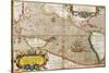 Map of the Pacific Ocean from 'Theatrum Orbis Terrarum' Originally Executed in 1570, 1606-Abraham Ortelius-Stretched Canvas