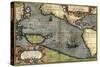 Map of the Pacific Ocean-Abraham Ortelius-Stretched Canvas