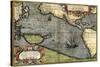 Map of the Pacific Ocean-Abraham Ortelius-Stretched Canvas