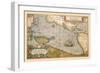 Map of the Pacific Ocean-Abraham Ortelius-Framed Art Print