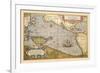 Map of the Pacific Ocean-Abraham Ortelius-Framed Art Print