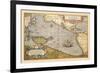 Map of the Pacific Ocean-Abraham Ortelius-Framed Art Print