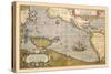Map of the Pacific Ocean-Abraham Ortelius-Stretched Canvas