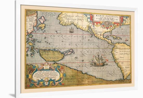 Map of the Pacific Ocean-Abraham Ortelius-Framed Art Print