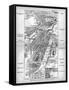 Map of the Pall Mall Area of London-null-Framed Stretched Canvas