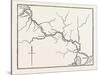 Map of the Panama Railroad, Panama, 1870s-null-Stretched Canvas