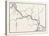 Map of the Panama Railroad, Panama, 1870s-null-Stretched Canvas