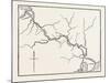 Map of the Panama Railroad, Panama, 1870s-null-Mounted Giclee Print