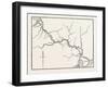 Map of the Panama Railroad, Panama, 1870s-null-Framed Giclee Print