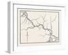 Map of the Panama Railroad, Panama, 1870s-null-Framed Giclee Print