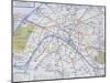 Map of the Paris Metro, 1989-null-Mounted Giclee Print