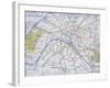 Map of the Paris Metro, 1989-null-Framed Giclee Print