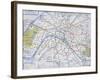 Map of the Paris Metro, 1989-null-Framed Giclee Print