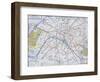 Map of the Paris Metro, 1989-null-Framed Premium Giclee Print