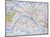 Map of the Paris Metro, 1989-null-Mounted Premium Giclee Print