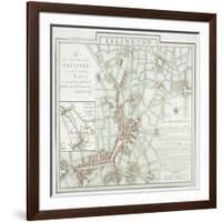 Map of the Parish of St Mary, Islington, London, 1793-Benjamin Baker-Framed Giclee Print