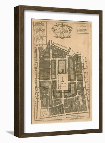 Map of the Parish of St Paul's, Covent Garden, London-null-Framed Giclee Print