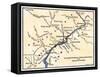 Map of the Philadelphia Area, Valley Forge, and the Brandywine-null-Framed Stretched Canvas