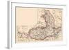 Map of the Principauts of Romania (Principauts of Wallachia and Moldova), circa 1870. 19Th Century-null-Framed Giclee Print