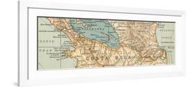 Map of the proposed Nicaragua Canal-Encyclopaedia Britannica-Framed Premium Giclee Print