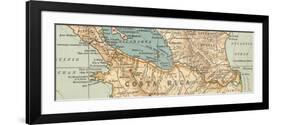 Map of the proposed Nicaragua Canal-Encyclopaedia Britannica-Framed Art Print