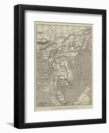 Map of the Proposed Route to China from British Burmah-John Dower-Framed Giclee Print