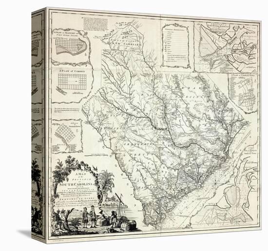 Map of the Province of South Carolina, c.1773-James Cook-Stretched Canvas