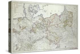 Map of the Prussian States in 1799-German School-Stretched Canvas