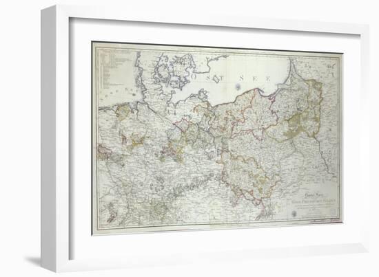 Map of the Prussian States in 1799-German School-Framed Giclee Print